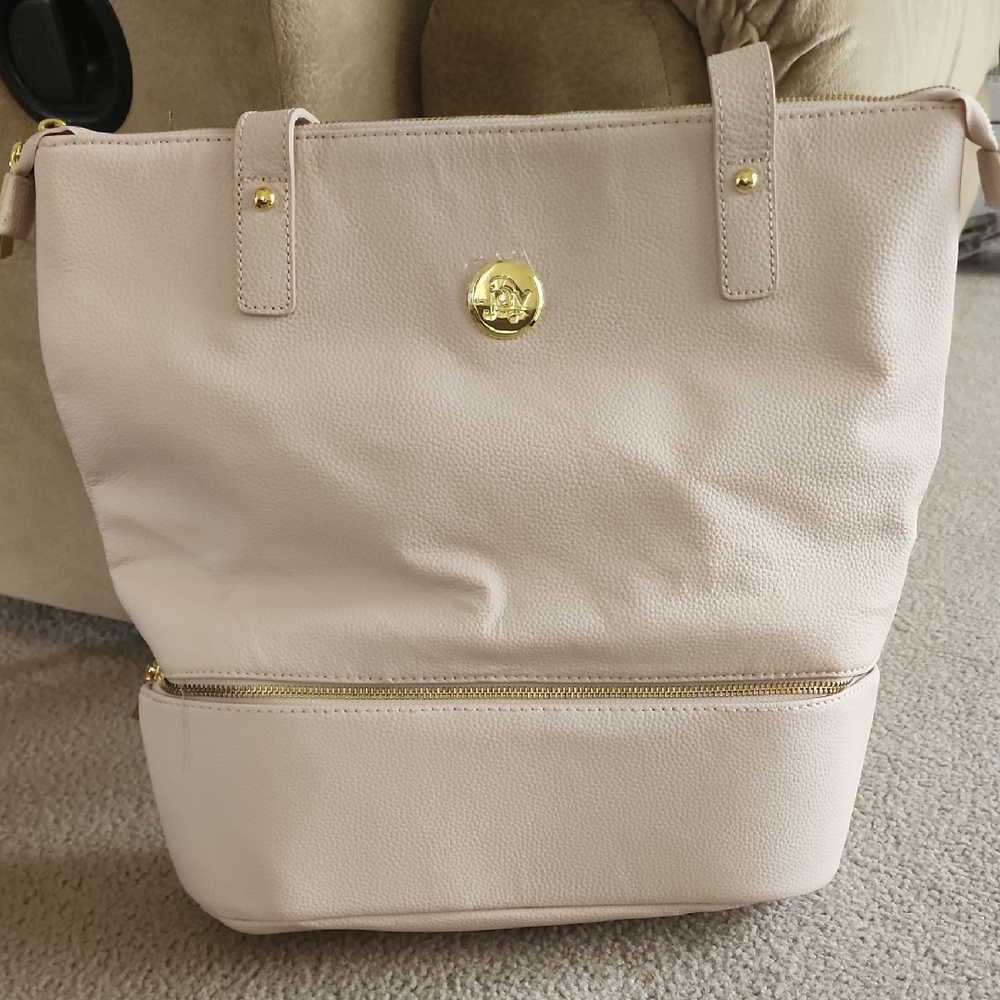 Joy Mangano Pale Pink Leather Bag